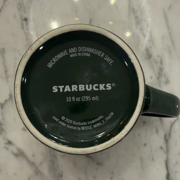 EXCELLENT Starbucks 2020 Green Coffee Mug Tropical Foliage Birds Tea Cup 10oz - Picture 5 of 5